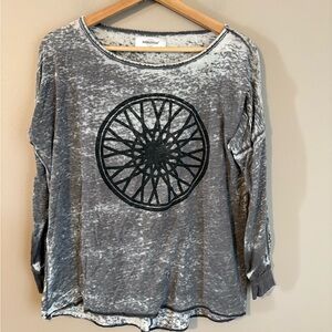 Soulcycle Gray Long Sleeve Top logo